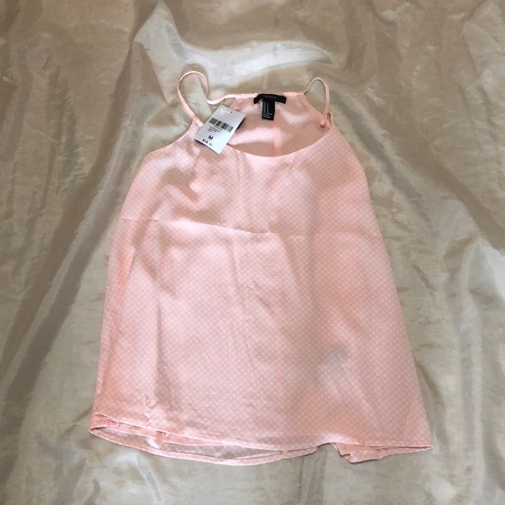 Forever 21 pink polka dot top